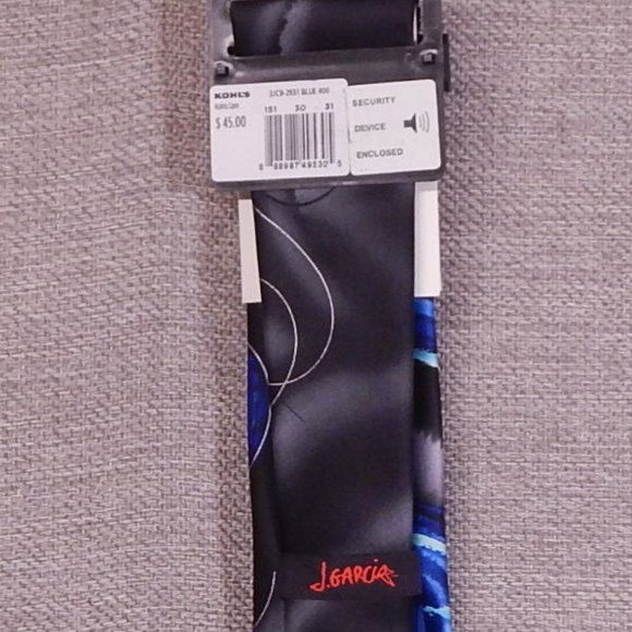 JERRY J. GARCIA Neck Tie == NWT == Blue Tidal Wave Design == 60" Regular Length - Picture 4 of 6